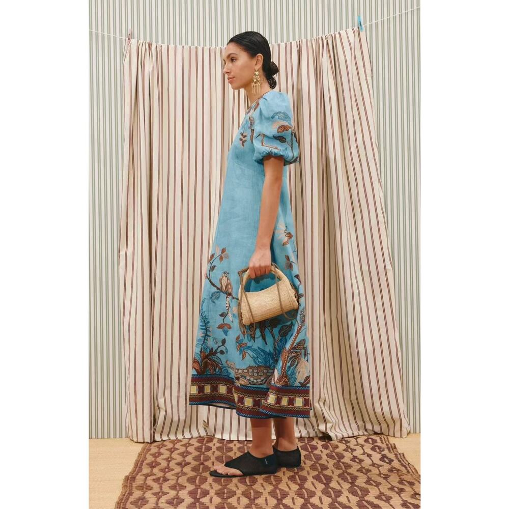 ALEMAIS Georgie Linen Midi Dress - Picture 3 of 9